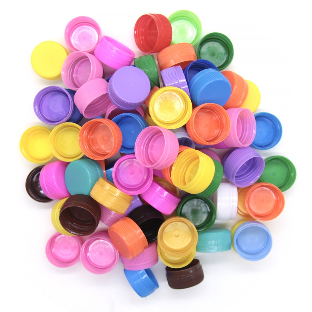 칼라병뚜껑 PVC 병뚜껑 소품 장식 만들기 공예재료, 칼라병뚜껑(PVC)-약 100개입, 1개 7,500원