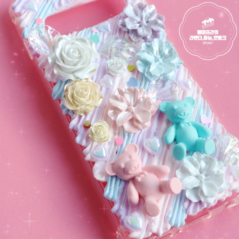 제이포니 데코덴 폰케이스 만들기 DIY 세트 베어플라워 14,900원