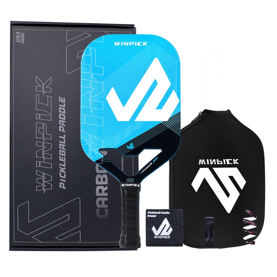 WINPICK 에어로다이내믹 카본 피클볼 패들 USAPA 공인 경량 탄소섬유 피클볼 라켓 세트 POWER AIR 68,000원