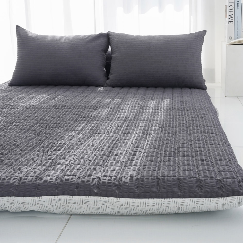 스코홈 여름 냉감 시어서커 누빔 요커버 + 요솜 세트, 심쿵차콜 57,900원