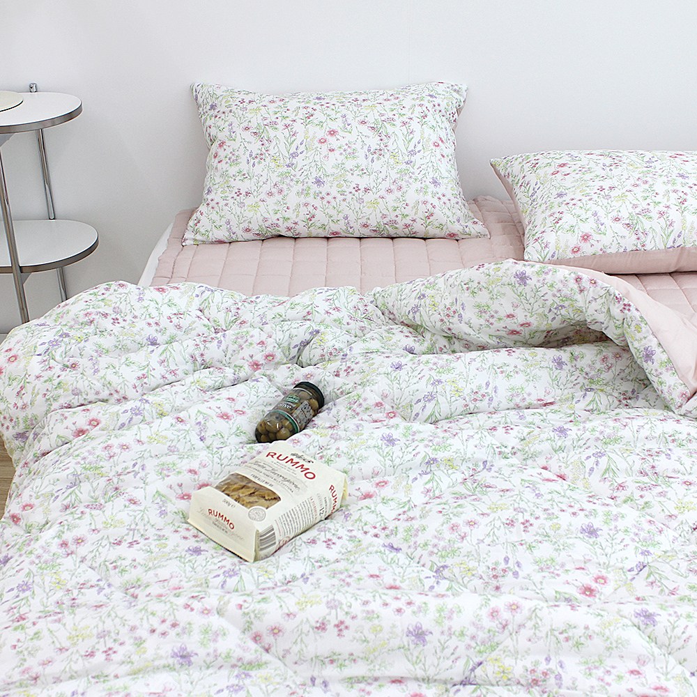 플라워패턴 부드러운 모달 100% 옥수수솜 먼지없는 사계절 이불 79,900원