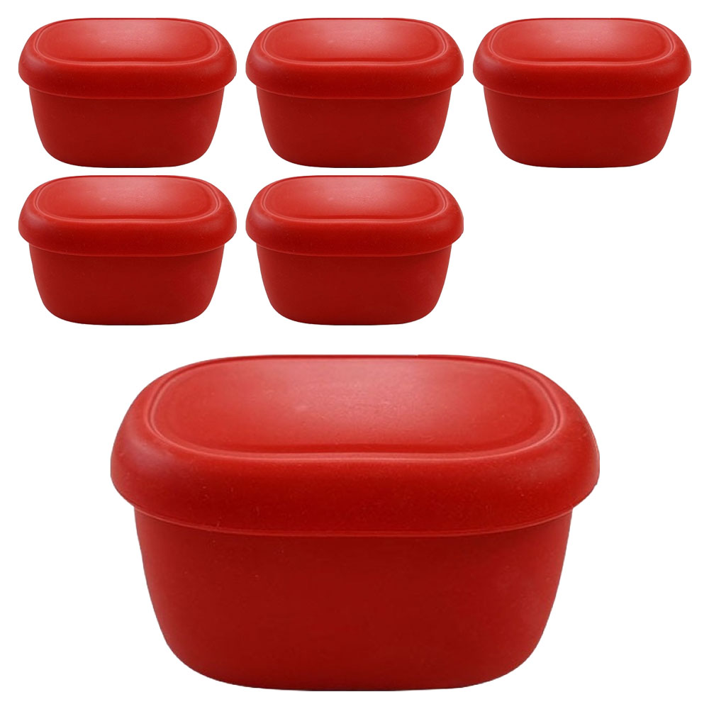 실리팟 국내생산 실리콘 밀폐용기 레드 소 103 x 80 x 50 mm, 6개, 180ml 38,100원