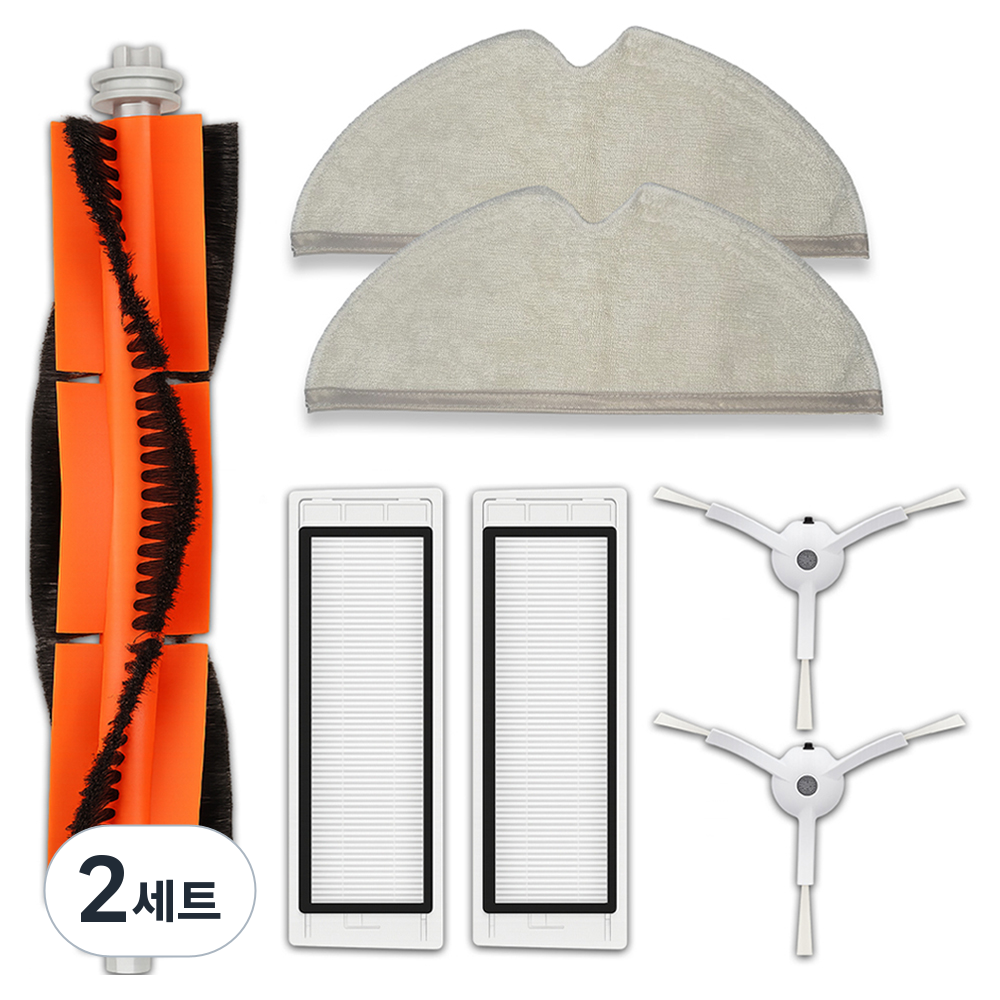 멋진공간 샤오미 호환 물걸레 2EA 사이드 브러쉬 2p + 필터 2p + 메인 브러쉬 세트, 2세트, 단일상품 21,480원