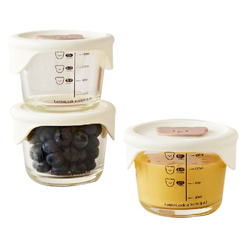 락앤락 아기자기LAB 베어 원형 이유식보관용기, 230ml, beige, 3개 25,840원