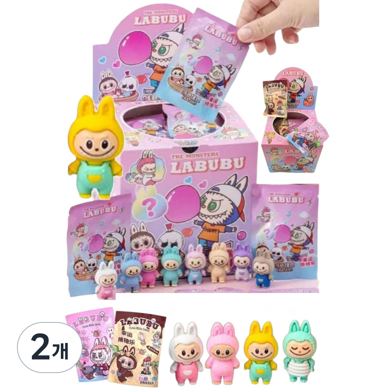 라부 하트제이 귀여운 지우개 피규어 박스(총34) 랜덤뽑기, 2개 56,030원