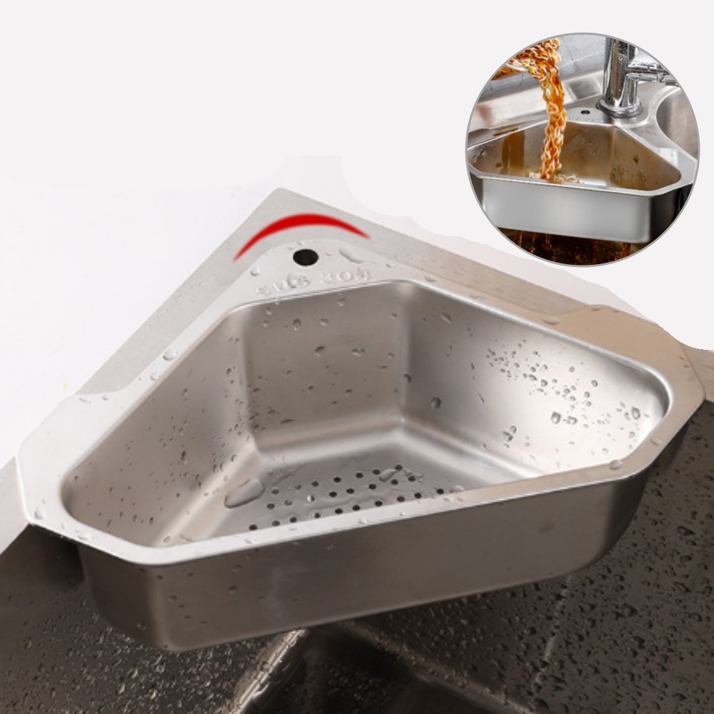 싱크대 거름망 스텐 삼각 코너 바스켓 음식물 배수구 개수대 망 12,130원
