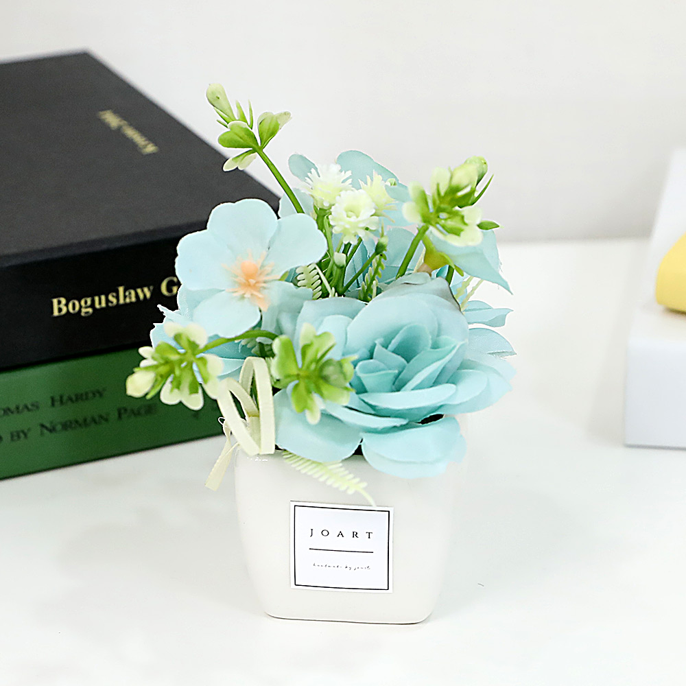 납골당 인테리어 장미 조화 꽃 믹스로즈 미니 조화화분 4,900원