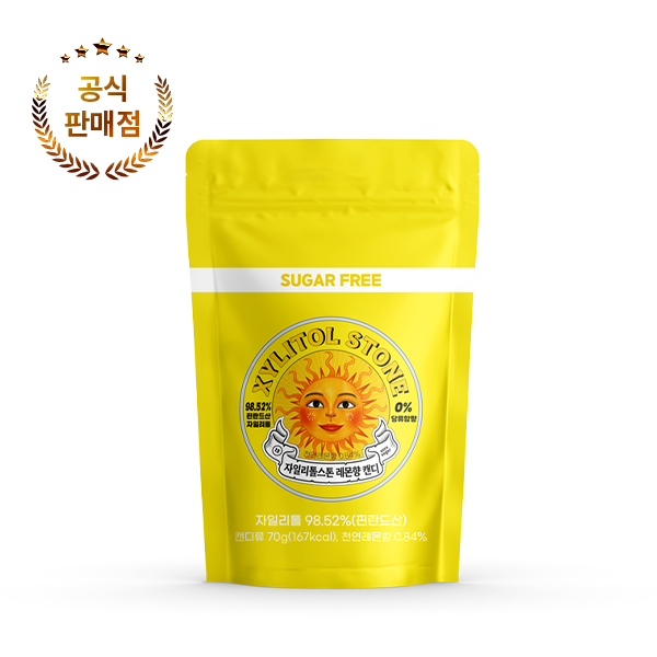 자일리톨스톤 100% 핀란드산 자일리톨 사탕 캔디 70g 지퍼백 당류 0% 무설탕, 1개, 70g 6,800원