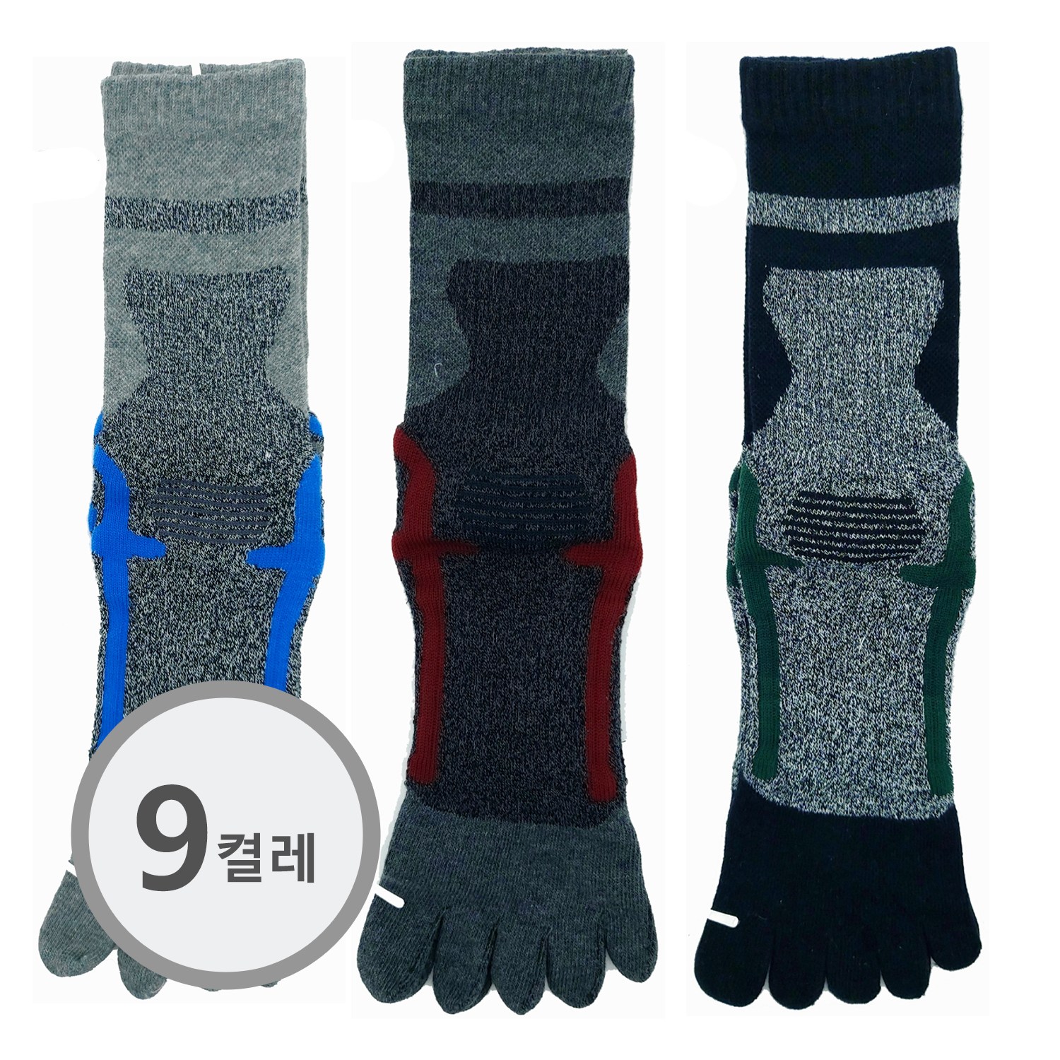 싸자나 남성 신사 정장 중목 두꺼운 발가락양말 9켤레 사이드라인 25,980원