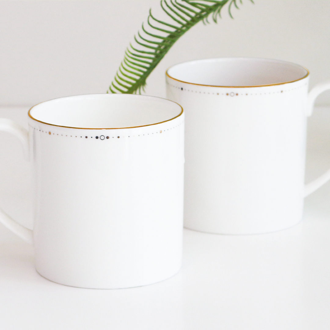 한국도자기 위시스 2인 머그컵 350ml, 골드, 2개 34,900원