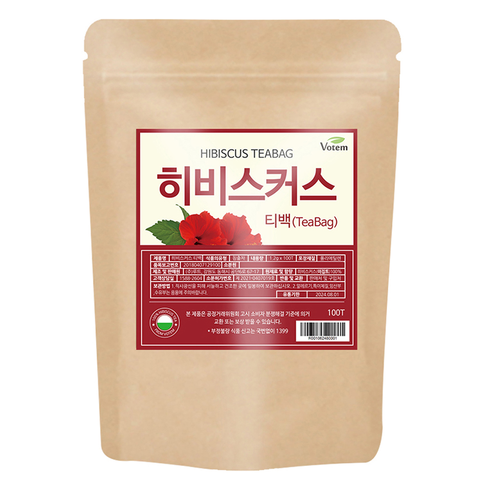 VOTEM 히비스커스 티백, 1.2g, 100개입, 1개 14,500원