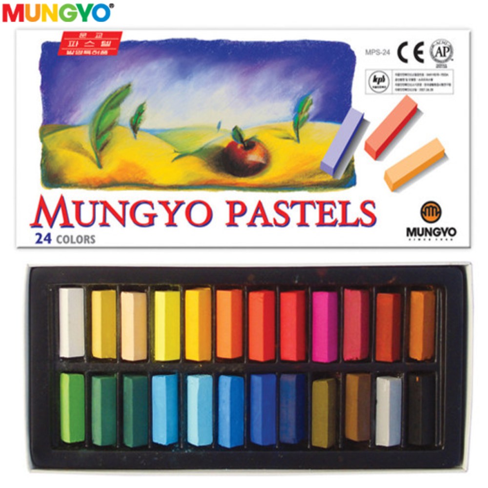 [문교] 일반 사각 파스텔 24색 지함 MPS-24, 24색 2,560원