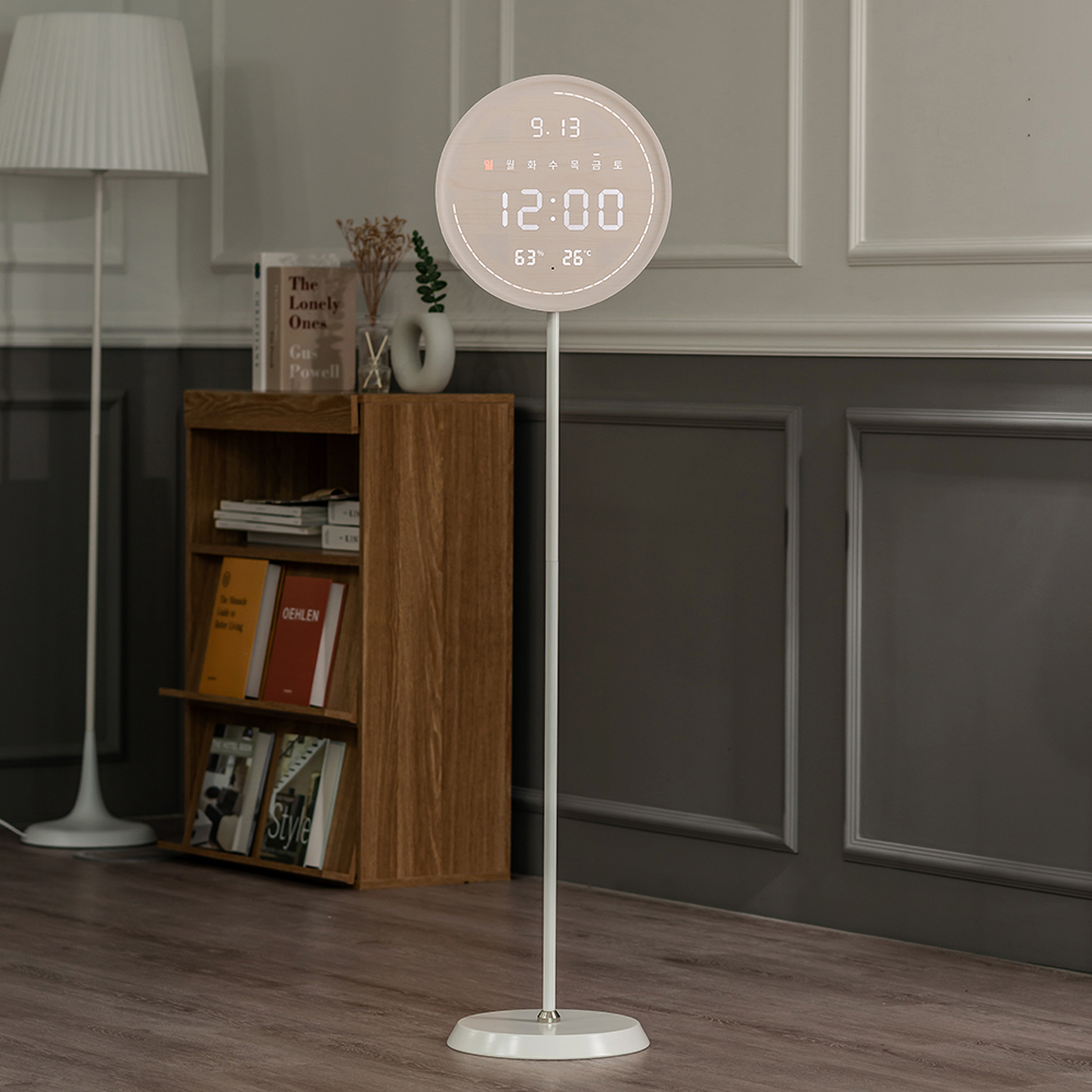 플라이토 무선 루나 터닝 원형 온습도 와이파이 LED 시계 + 스탠드 세트 262,990원