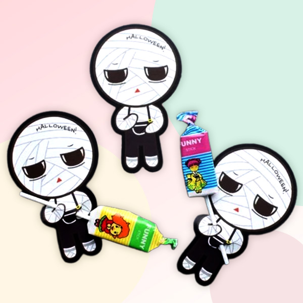 [예쁨주의지호] 할로윈 사탕포장 모음 / 할로윈/할로윈데이/ 할로윈파티/할로윈사탕/할로윈캔디/사탕포장, G_ 할로윈 캔디페이퍼_미라, 현재가 110원