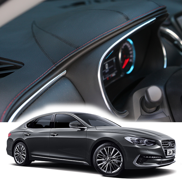 제트비 가죽 대쉬보드 커버 그랜저IG, (16년11월~19년11월) HUD무 센터유, 블랙 가죽-레드 스티치 H-010 66,900원