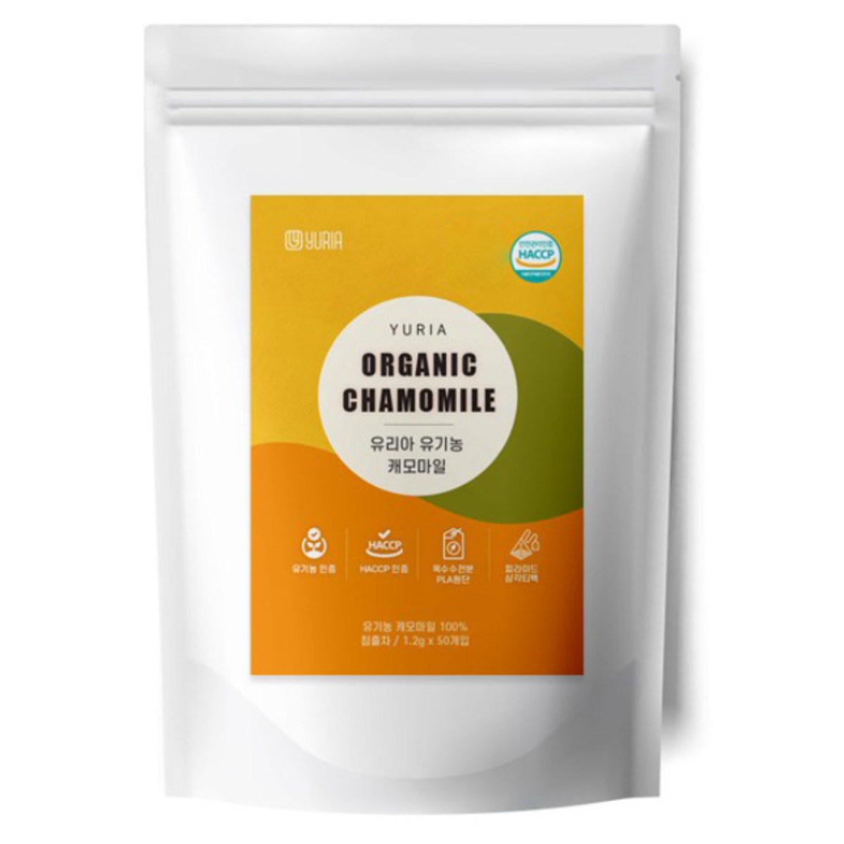 유리아 유기농 생분해 삼각티백 캐모마일차, 1.2g, 50개입, 1개 14,200원