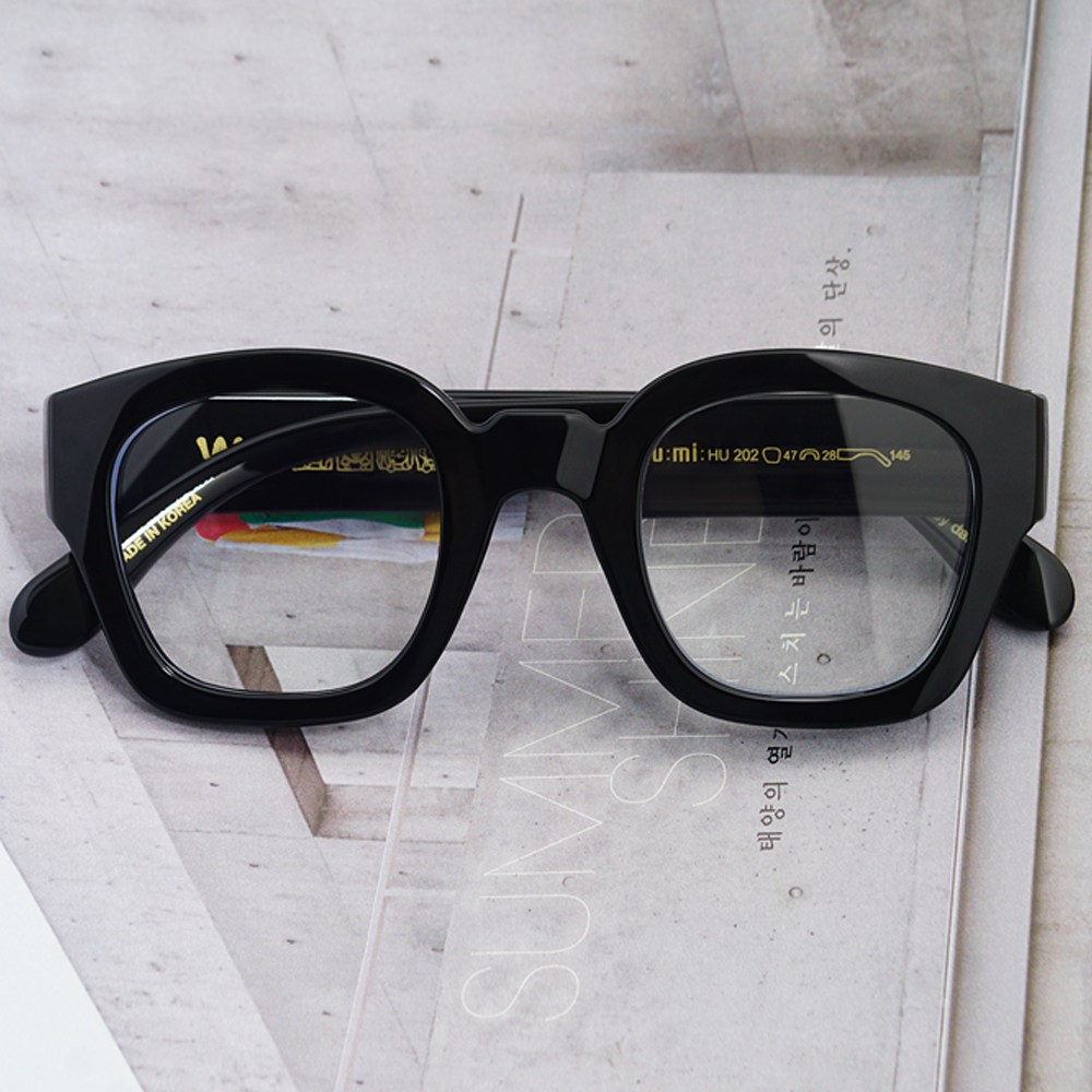 하루홀릭 국내생산 오버사이즈 블루라이트 차단 투명 패션 뿔테안경 27,550원