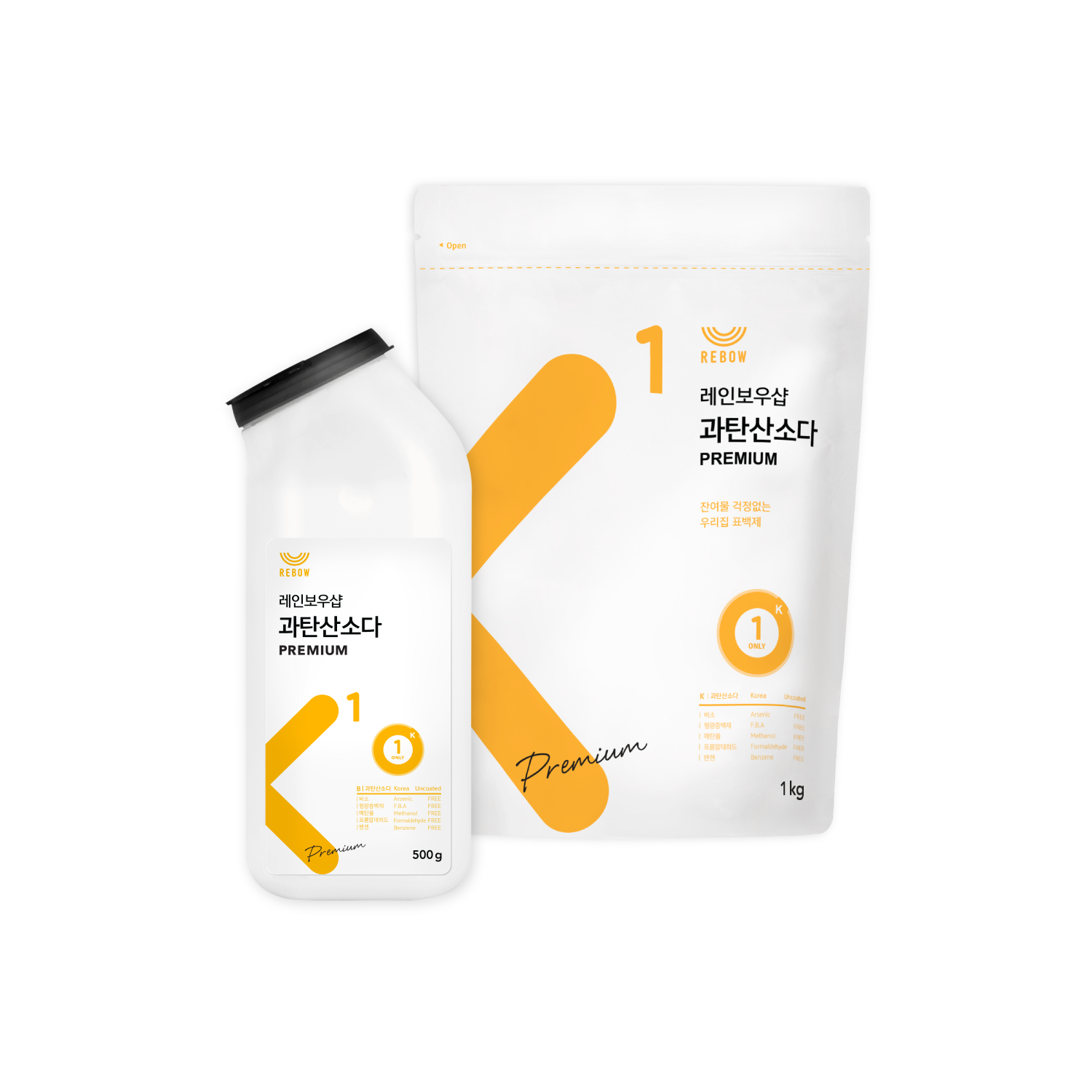 레인보우샵 과탄산소다 프리미엄 톡톡이 500g + 리필 1kg 세트 8,720원