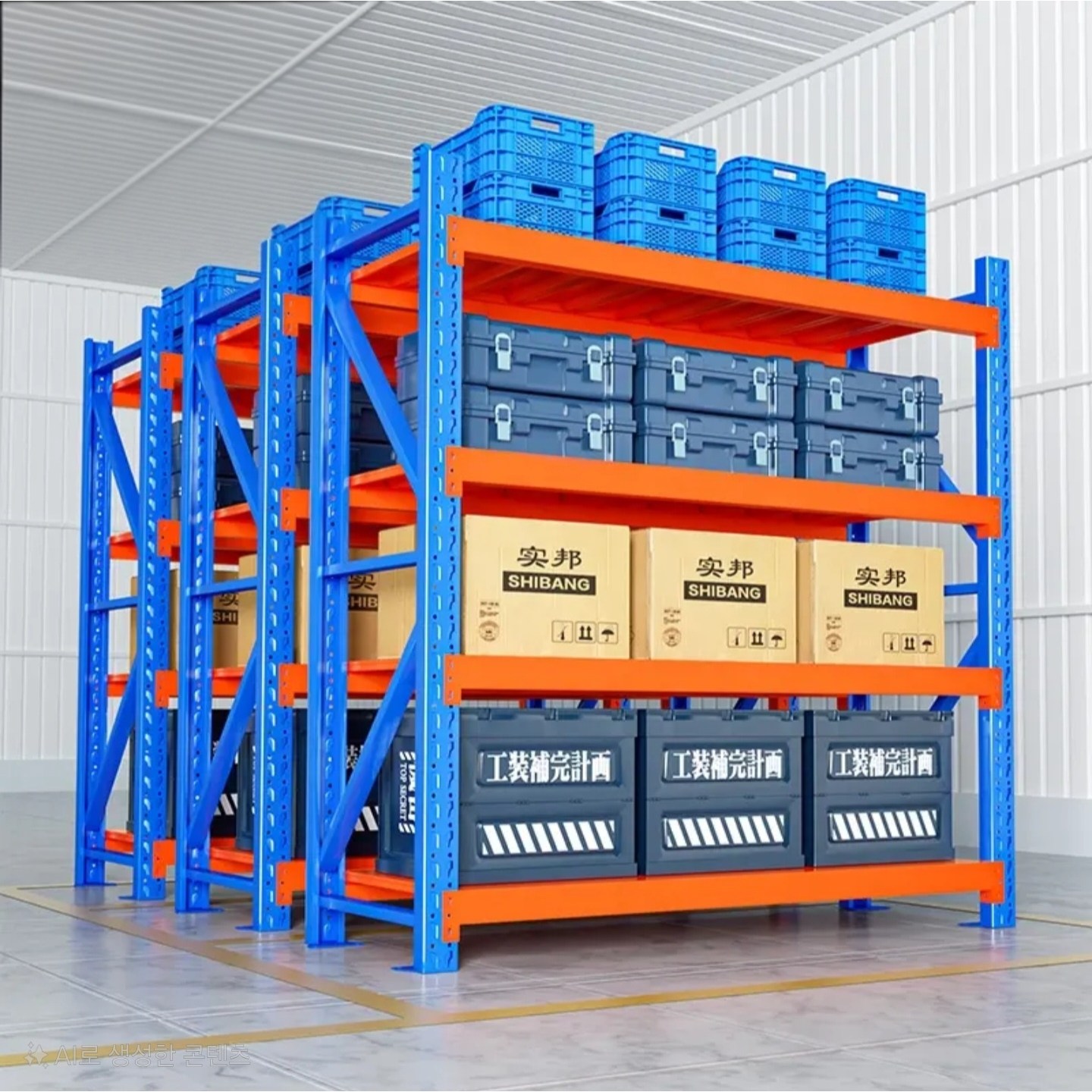 하중200KG부터  볼트필요없는 조립식 앵글선반,공장또는 창고용 철제선반 정리용 앵글선반 4단 5단 6단 중량랙 앵글 철제선반 무볼트 창고랙 159,000원