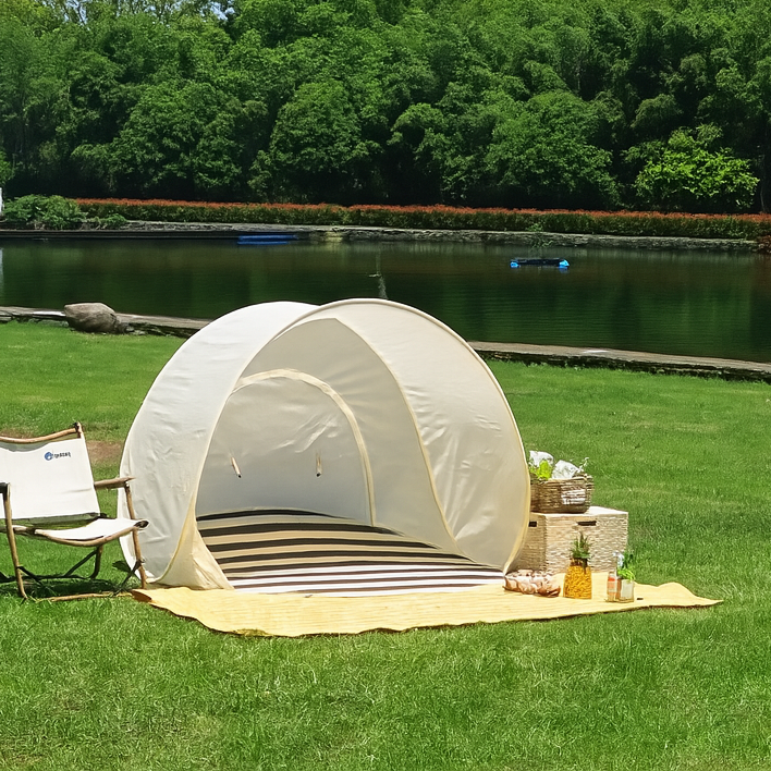 원터치텐트+바닥매트 세트 야외 캠핑 3~4인 공간 차양 휴대용 접이식 그늘막텐트 피크닉텐트 33,900원