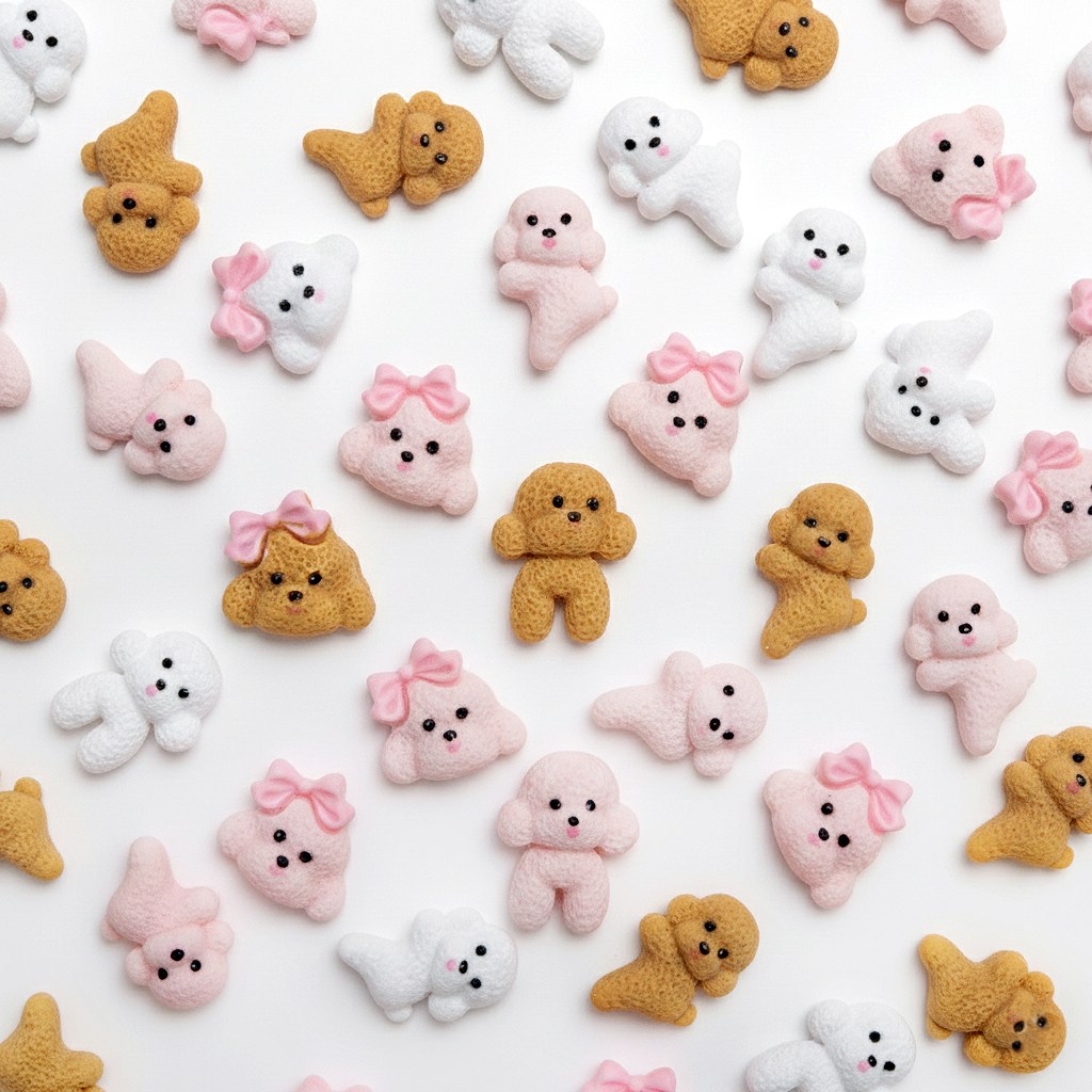 강아지 파츠 미니 대용량 50개 탑꾸 폰 꾸미기 데코덴 슬라임 레진 공예 재료 동물 애견 네일 파츠 도매 100개 4,400원