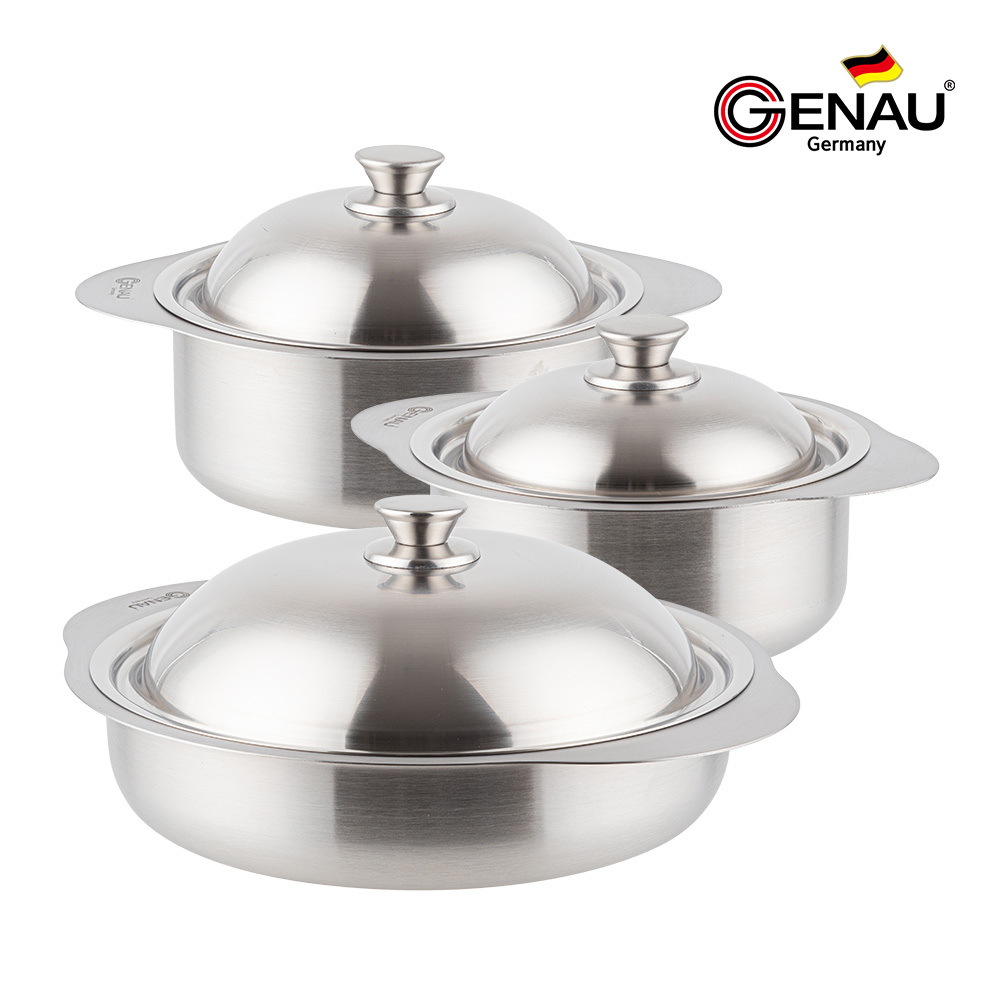 [슈퍼HOT][GENAU] 제너 돔 IH 스텐냄비 3종C(16양수+18양수+24전골), 단품, 1개 166,400원