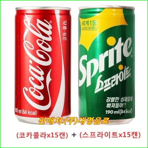 코카콜라 + 스프라이트 캔음료 19,900원
