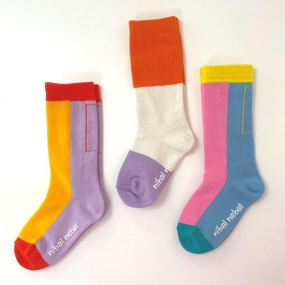 니발내발 유아동 원더랜드 3P 배색 니삭스 양말 8,400원