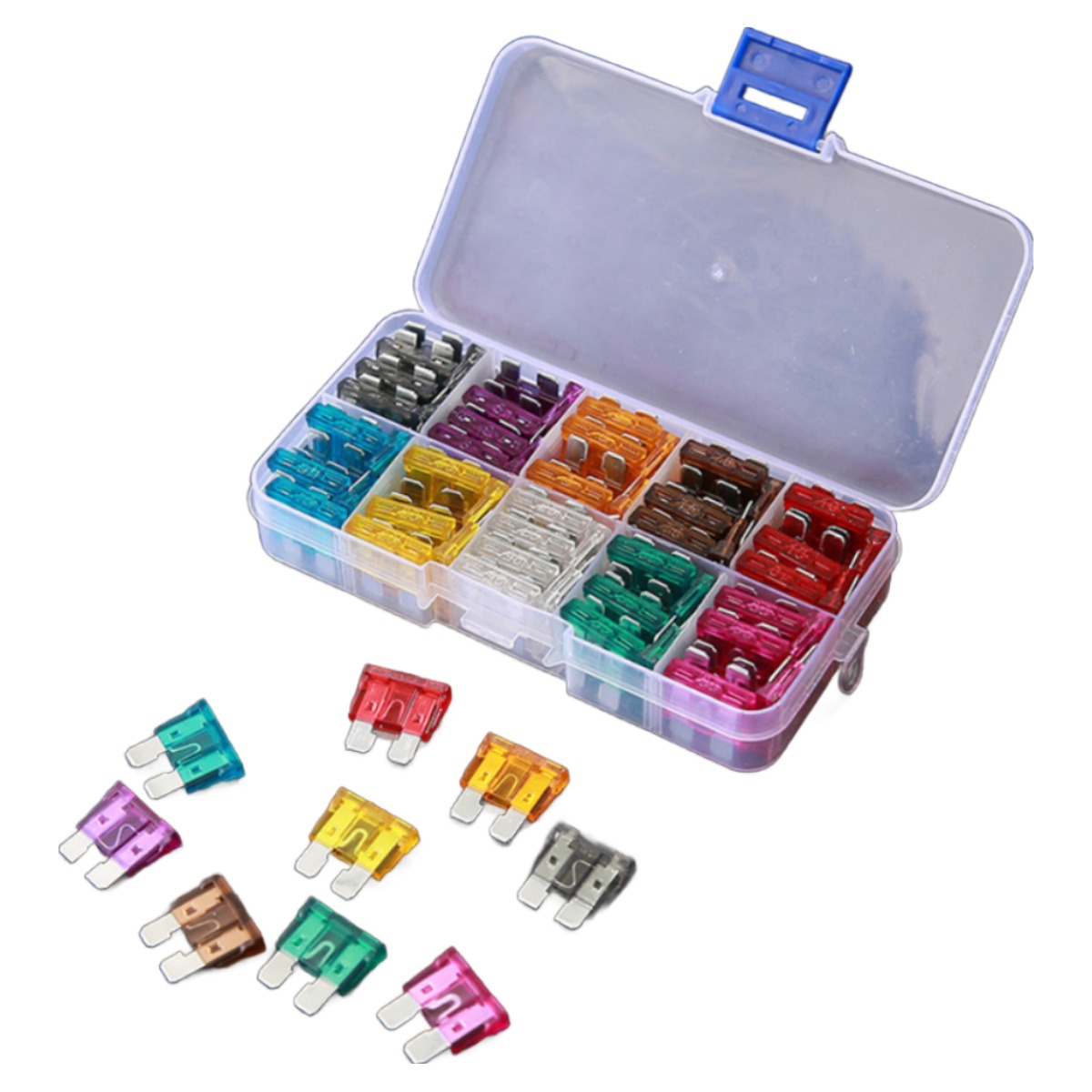 JEKYU 캠핑카 자동차용 휴즈 퓨즈 FUSE 신형 대형 ATO fuse 100pcs CAR FUSES, 1개 12,800원