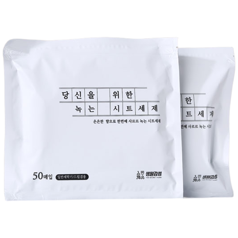 생활감성 FDA인증 녹는 시트세제 500매입 [미국 FDA 인증], 50매, 10개 68,700원