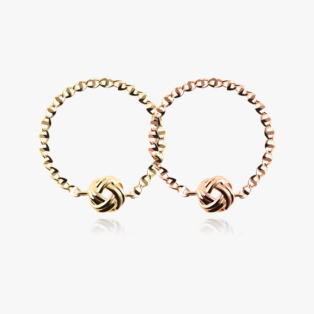 엘렌쥬얼리 14K 스케인 참 콩사다리 체인 금 반지 105,000원