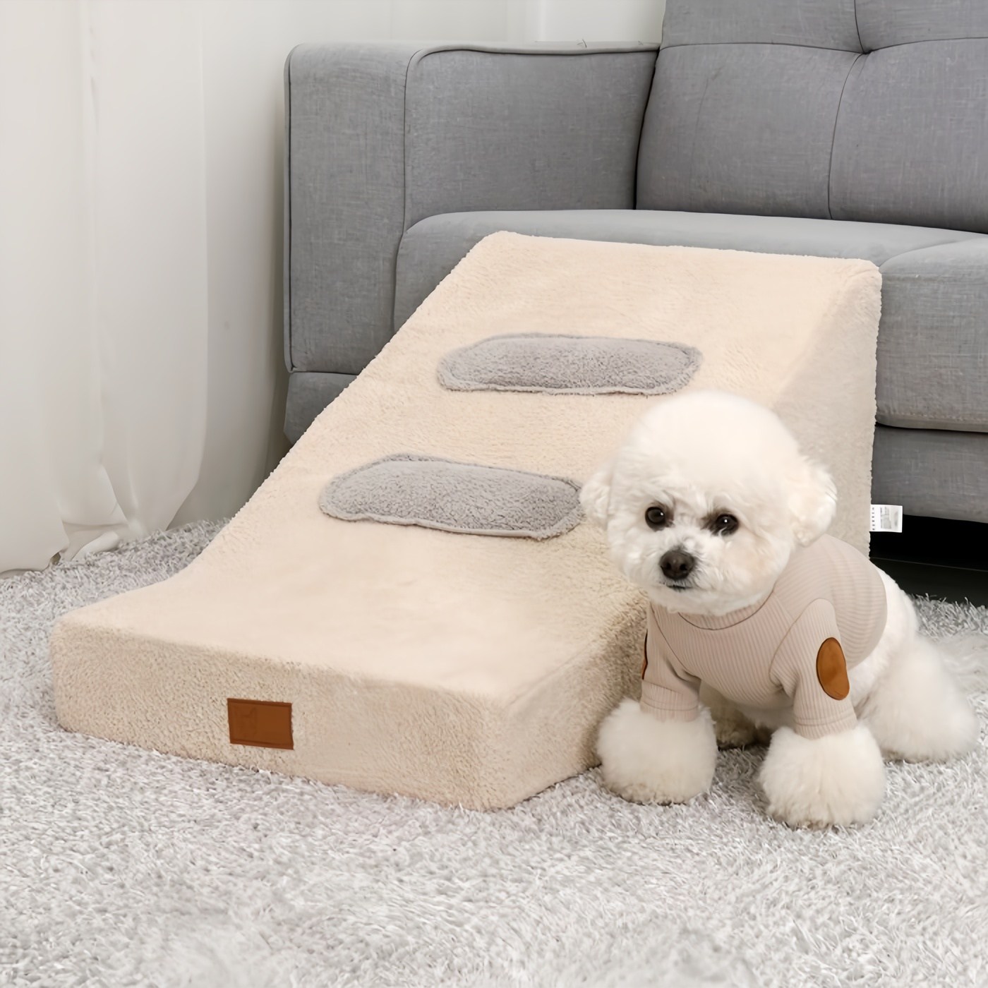 레드퍼피 프리미엄 퐁플라 버블 투텝 펫스텝, IVORY, 1개 27,900원