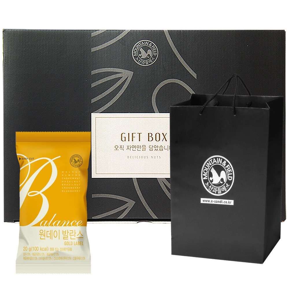 산과들에 원데이발란스골드 50입 + 쇼핑백 하루견과류 선물세트 44,200원