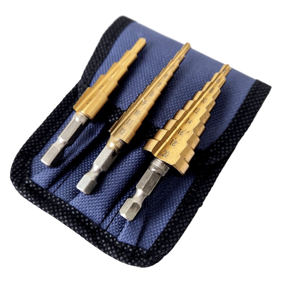 바벨롭 티타늄 코팅 스텝드릴비트 3종 12-12-20 + 파우치 세트 4,900원