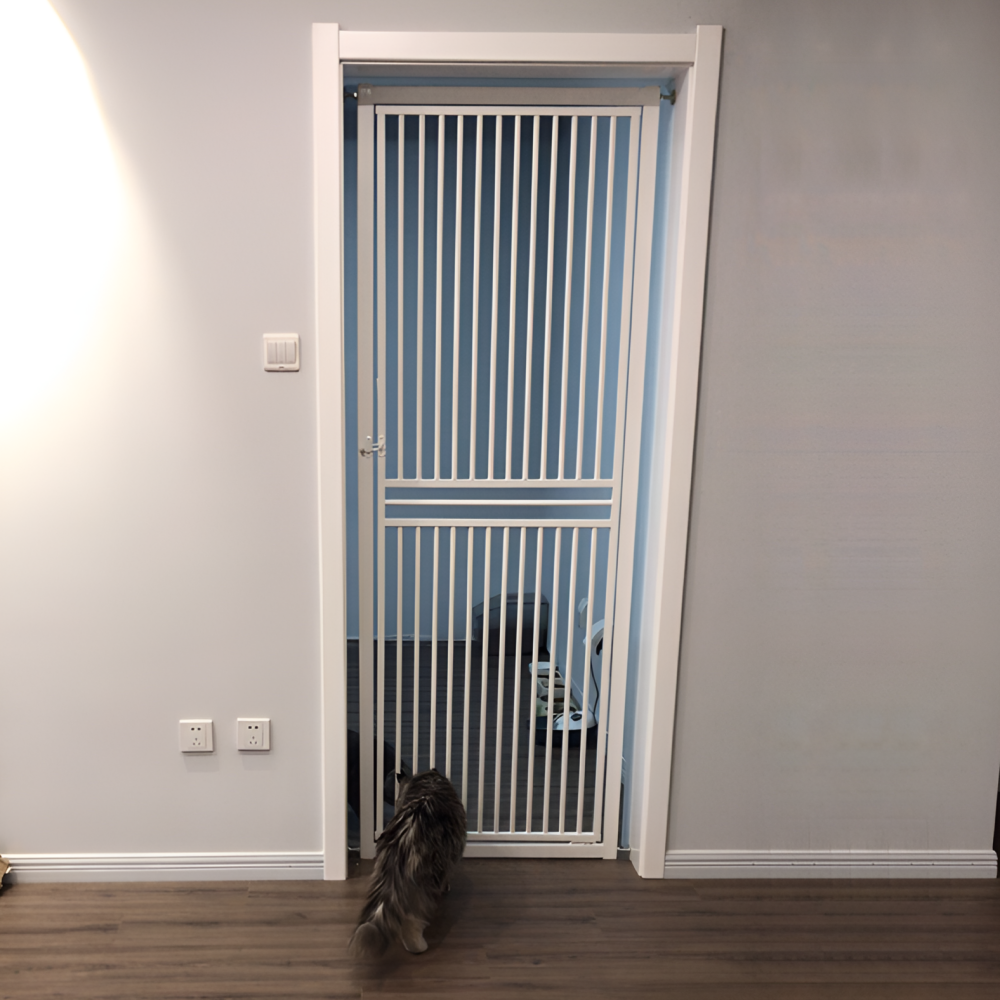 [비비펫] 2M 높은 고양이 안전문 양방향 펫도어 방묘문 베란다 울타리 양개형 캣도어 127,000원