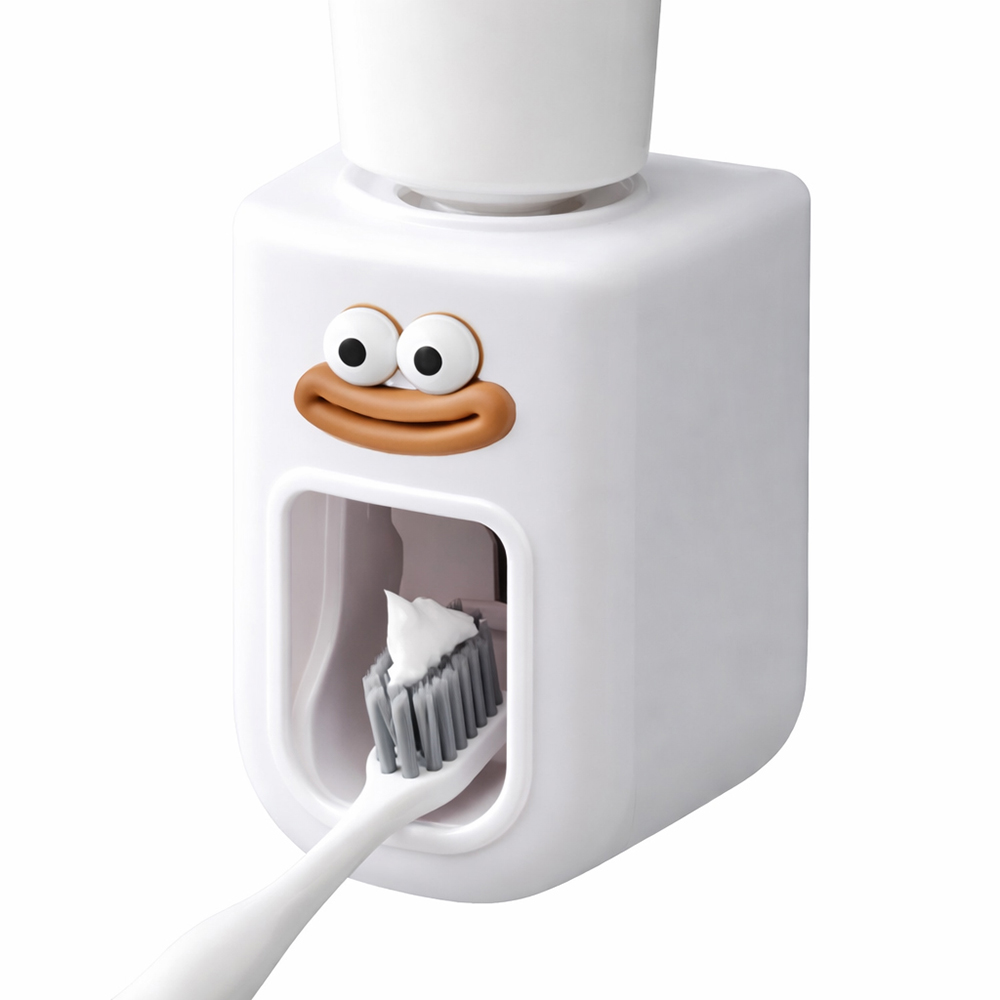 굿앤칩 욕실 무타공 오리 원터치 자동 치약 디스펜서, 화이트, 1개 7,020원