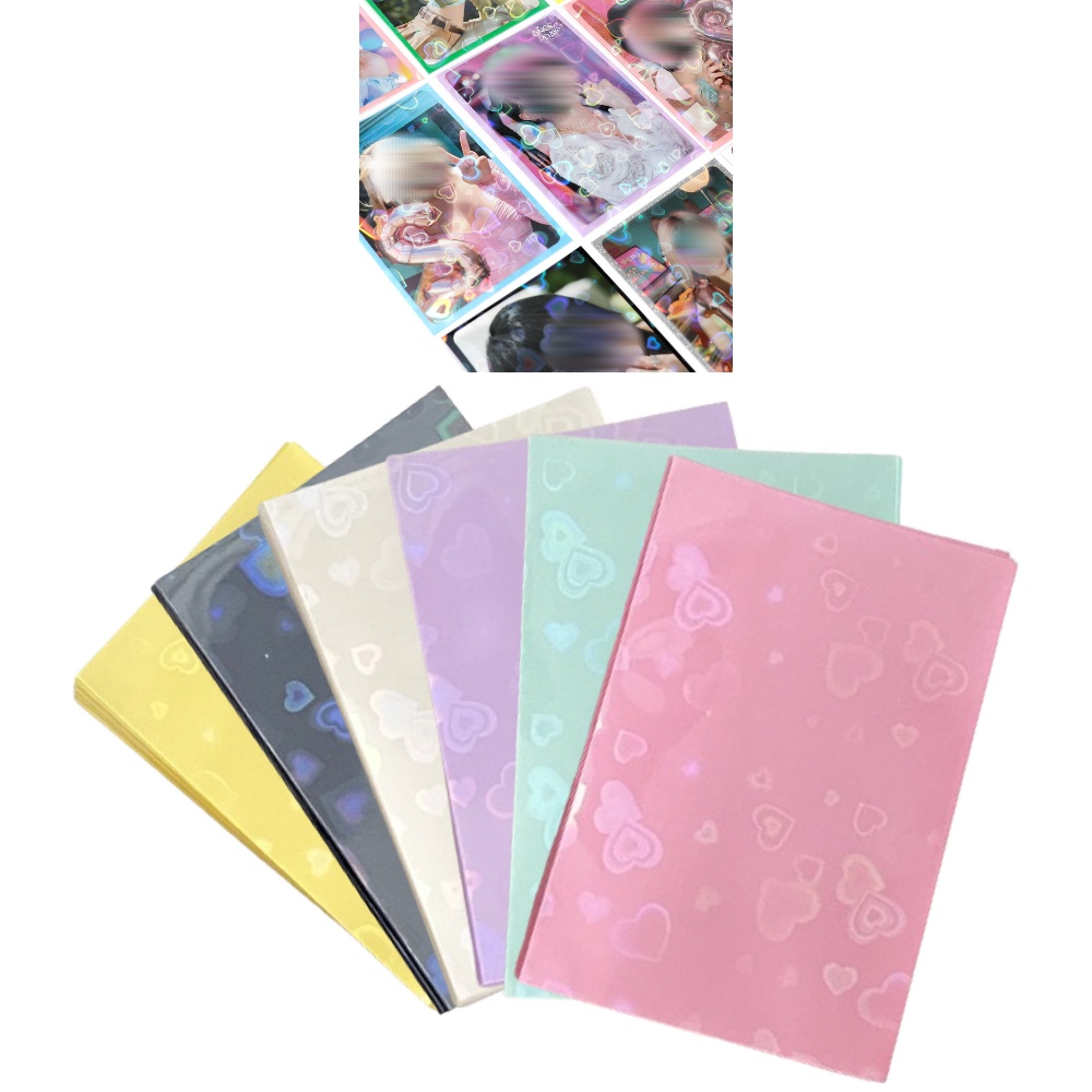 바이유즈 하트홀로그램 포카슬리브 탑로더, 120개, 혼합 9,900원