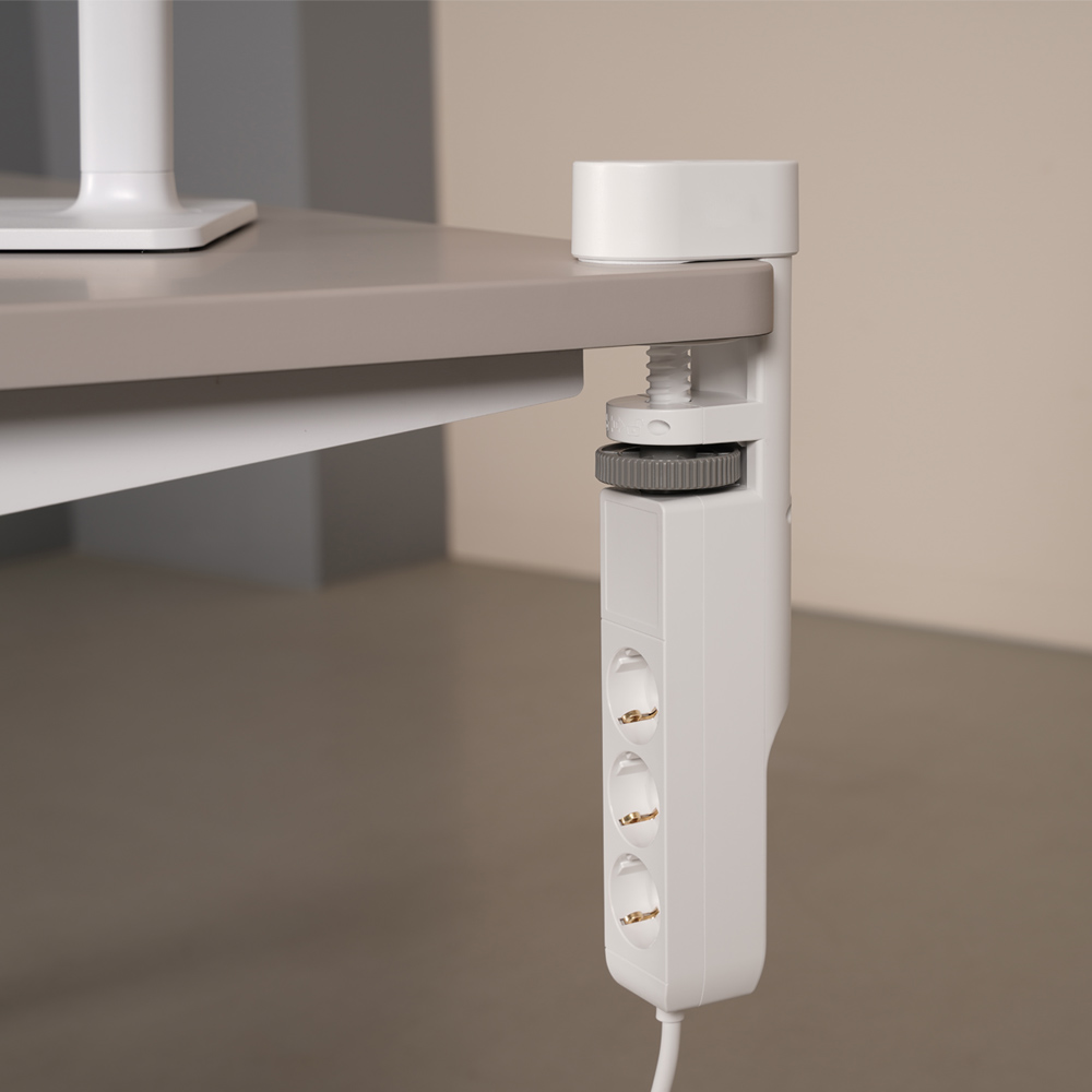 프리 드릴 멀티탭 클램프 타입 USB포트 3m 화이트, 1개, 단품 41,000원