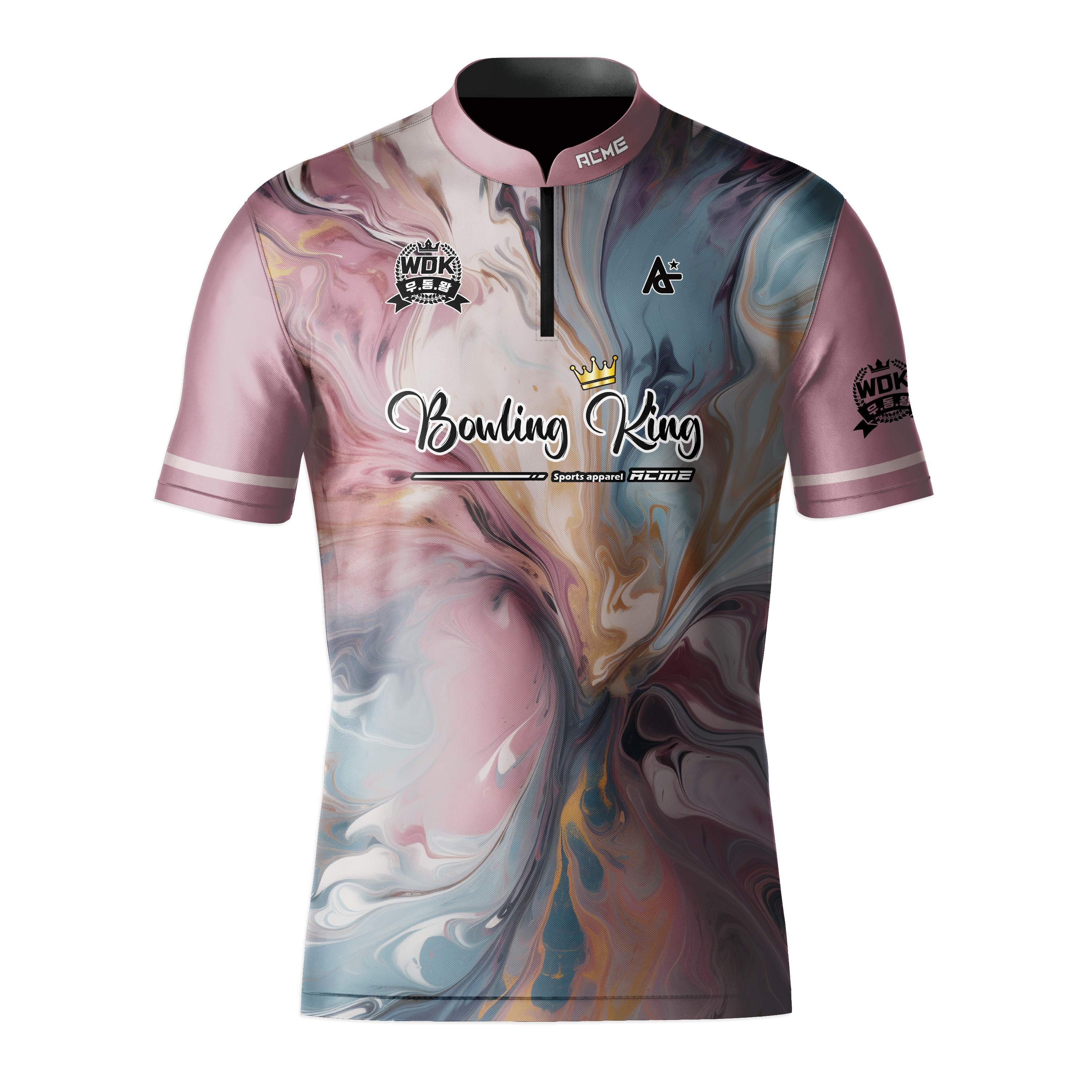 볼링티셔츠 볼링집업티 우리동네볼링왕 CoWD04-핑크 우동왕 우동볼 애크미 ACME 볼링연습티 39,000원