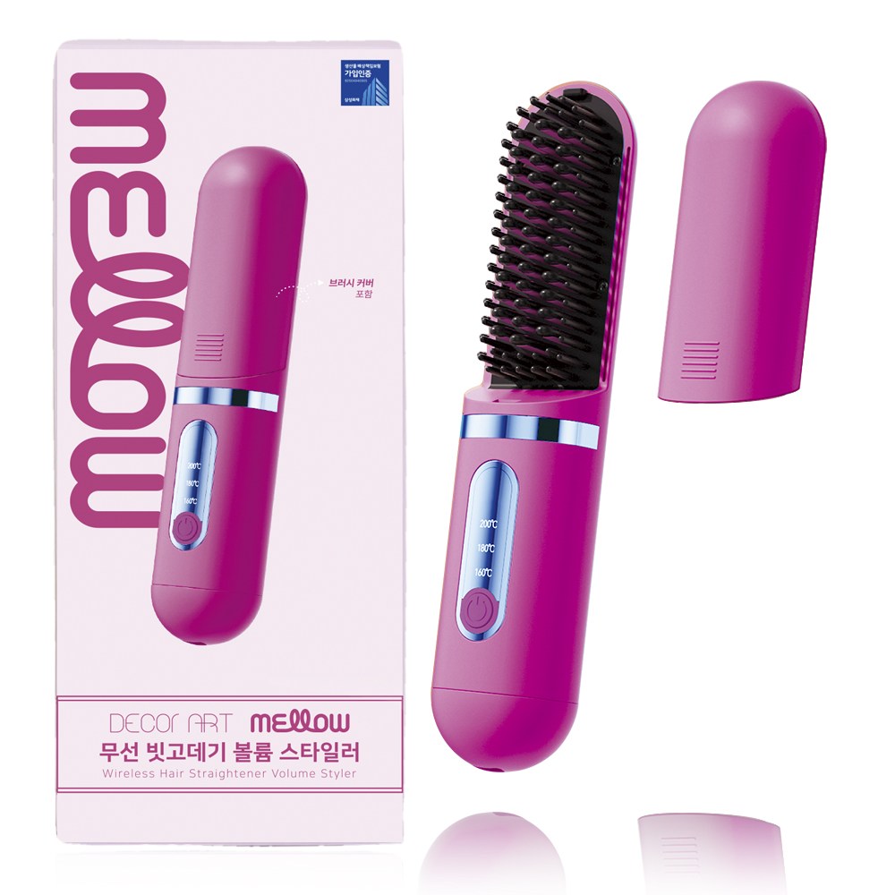 데코아르 멜로우 무선 빗고데기 볼륨 스타일러, 핑크 39,800원
