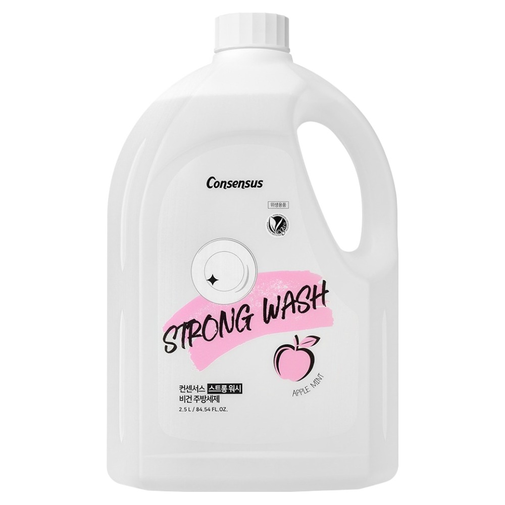 컨센서스 스트롱 워시 비건 주방세제 애플민트향, 1개, 2.5L 12,400원