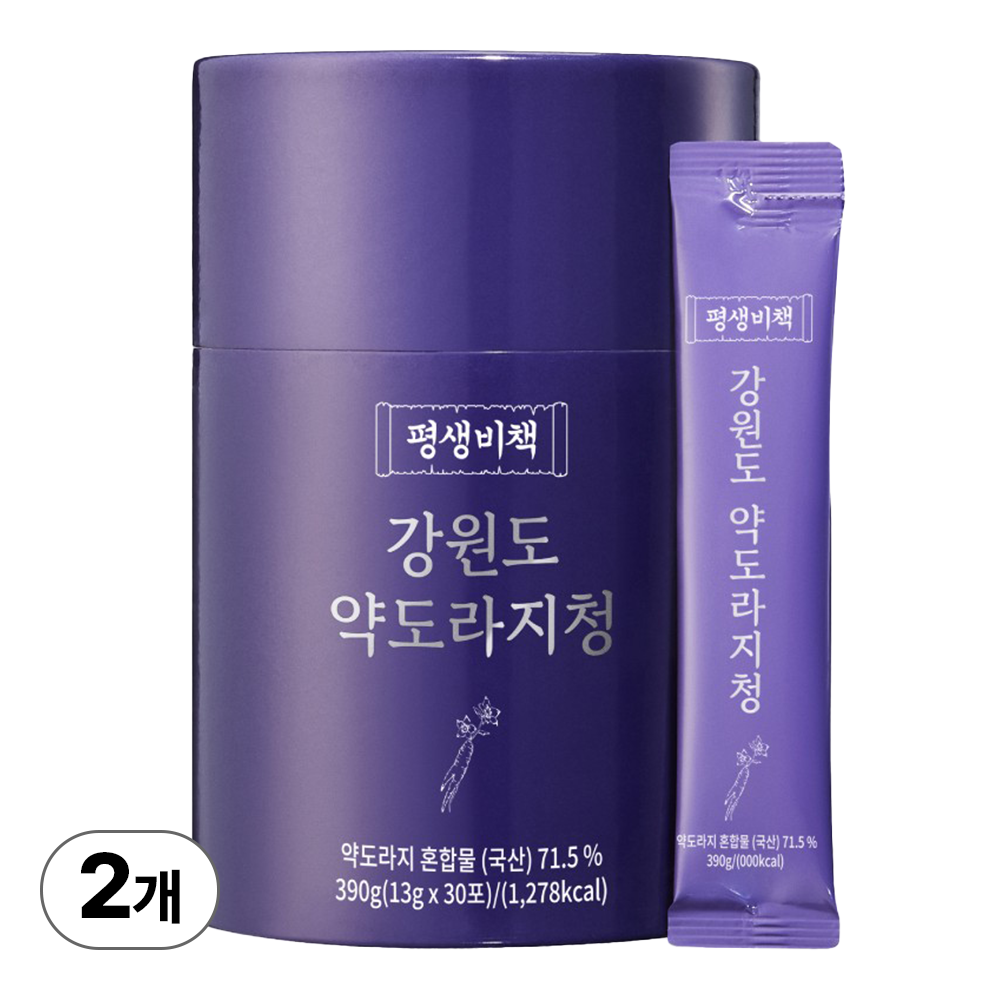 평생비책 강원도 약도라지청 100% 약도라지 무설탕, 2세트, 30개입, 13g 65,900원