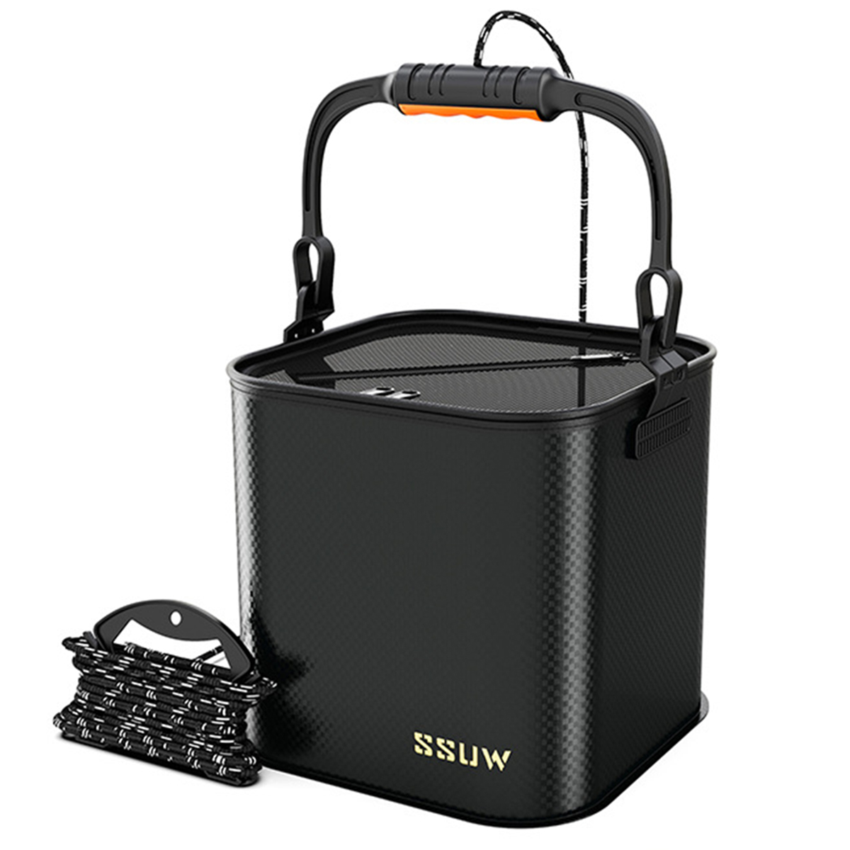 라이프웍스 해루질 낚시 살림통 초경량 접이식 두레박, 카본 블랙 11,900원