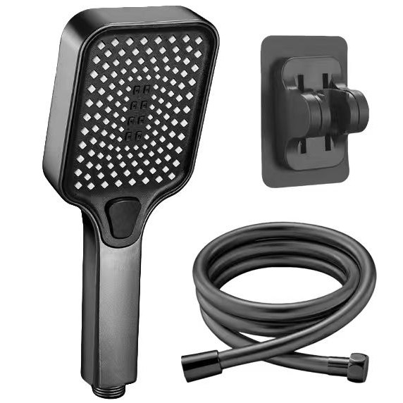 ANTIFLOW 샤워기 헤드 호스 세트 수압상승 샤워기 PVC 호스 2M 샤워기 헤드 거치대, 그레이, 1세트 27,990원