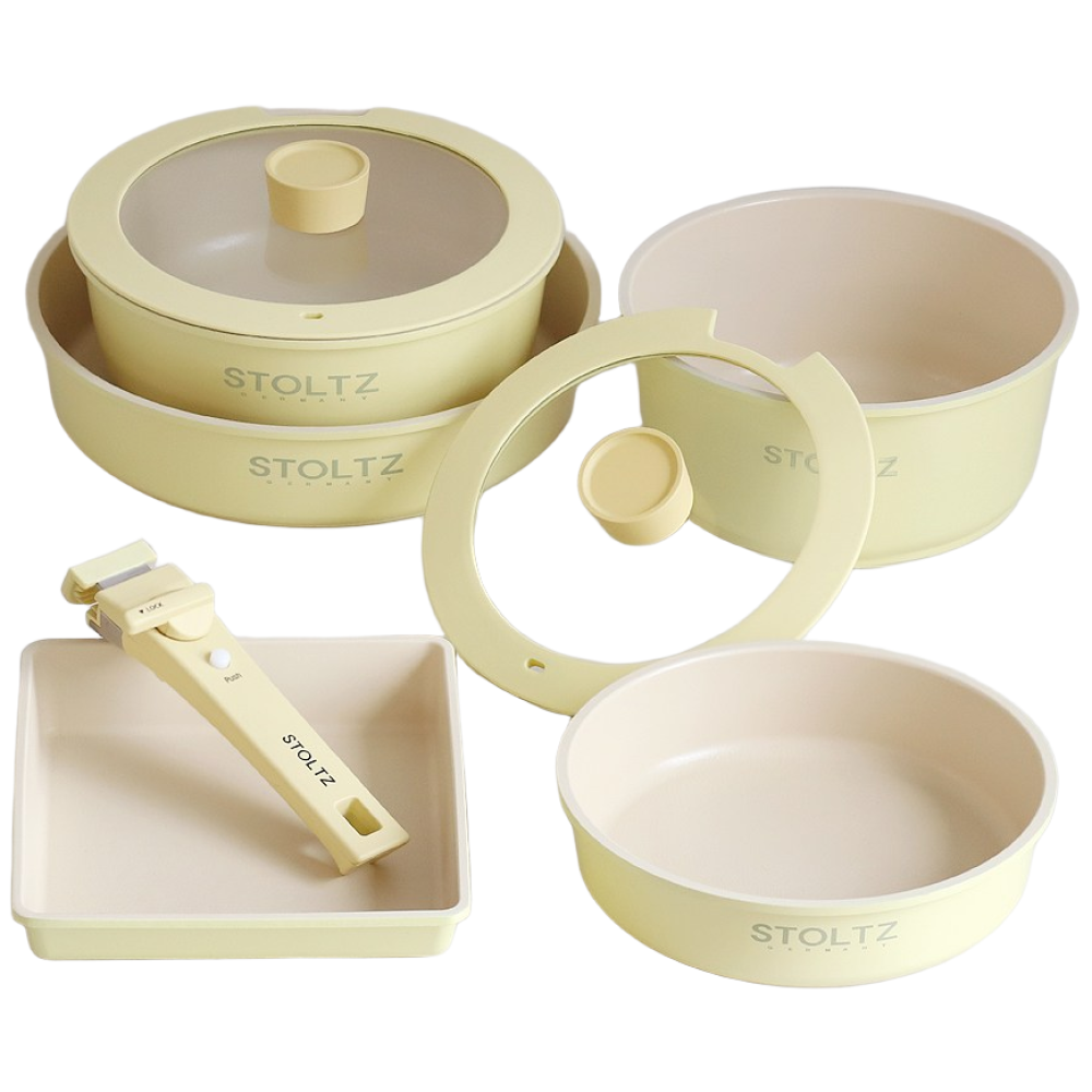 슈톨츠 머랭 쿡웨어 IH 멀티 쿡웨어 8P(냄비+프라이팬+멀티핸들세트) 국내생산 통주물 냄비 후라이팬 선물세트, 상세 설명 참조 122,000원