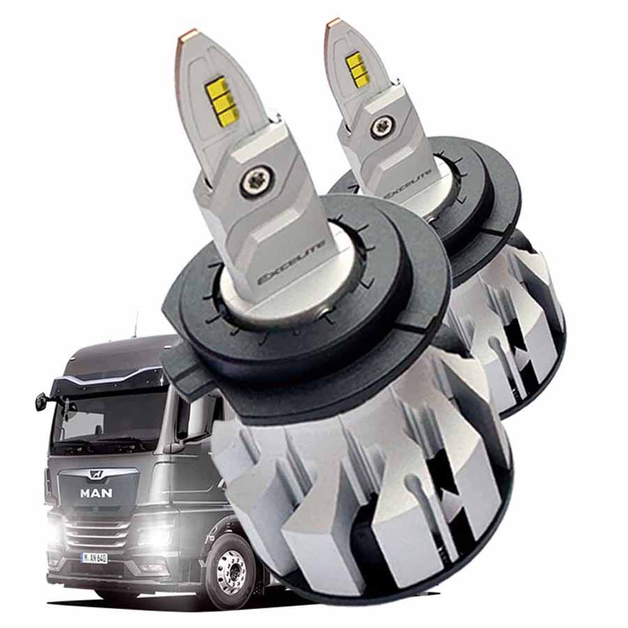 만 만트럭 MAN 합법인증 LED 전조등 24V 엑셀라이트 골드라벨 트럭 화물차 탑차 트레일러 윙바디 카고트럭 라고 엑시언트 파비스 볼보 프리마 스카니아 아록스 맥쎈 더쎈 레스타, 1세트, H7 135,000원