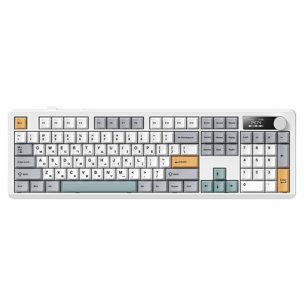 프리플로우 아콘 104키 노브 LCD 풀배열 유무선 기계식 키보드, 메카닉, AK74, 세이야축 77,000원