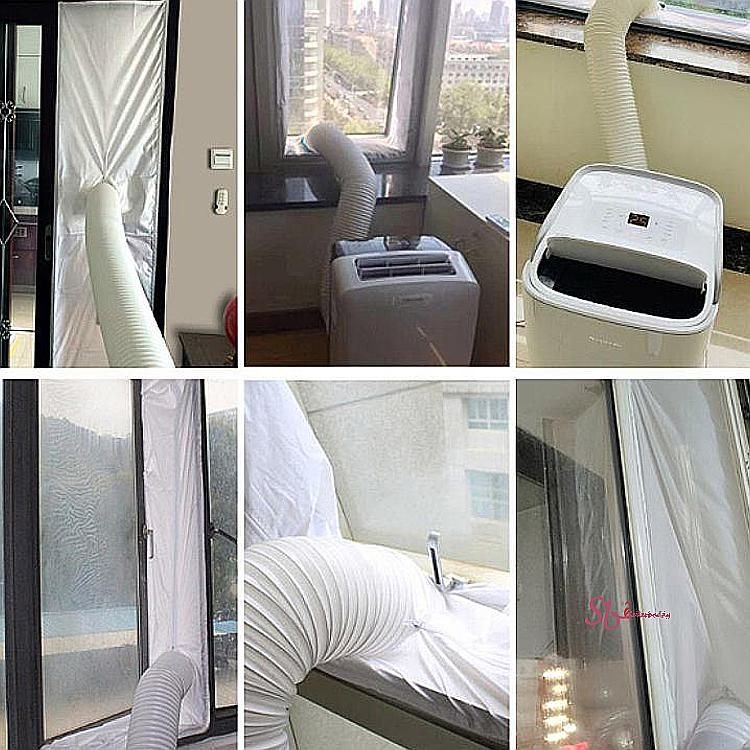 에어컨배기호스칸막이 창문칸 자바라 통풍 배관 창문 샷시 이동식 샤시 가림막 보조tuv820 54,300원