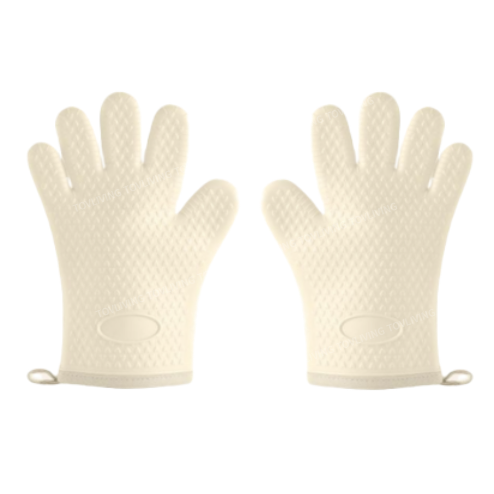토브리빙 실리콘 주방 오븐 쿠킹 손가락 내열 장갑 (2P), 1세트, 토브 크림 11,900원
