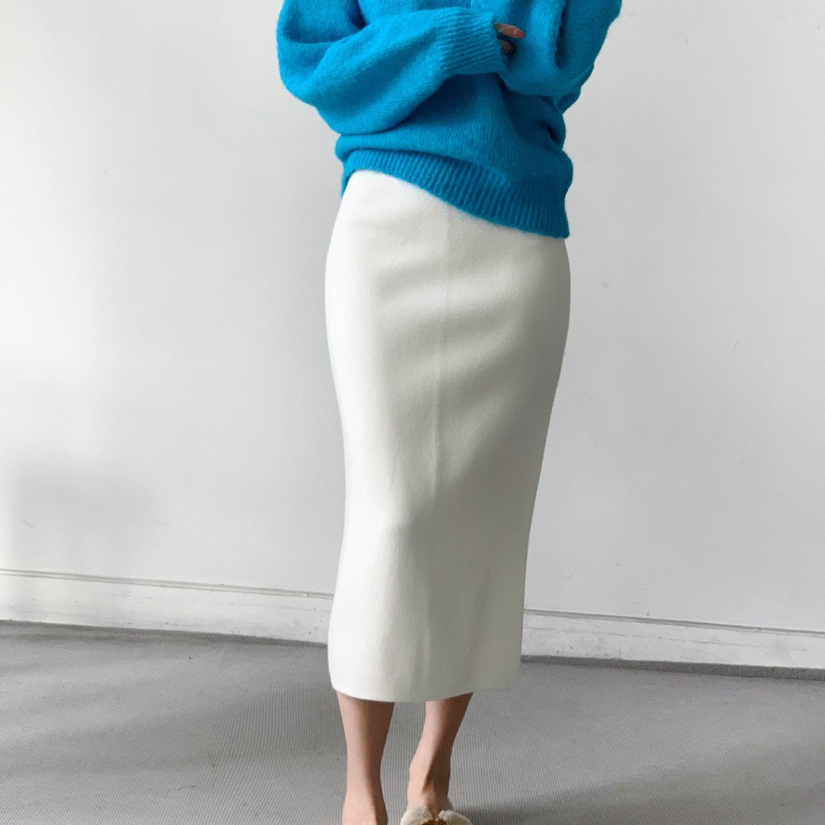 [마켓제이MARKETJ] 도톰한 H라인 니트스커트(5col) 34,900원